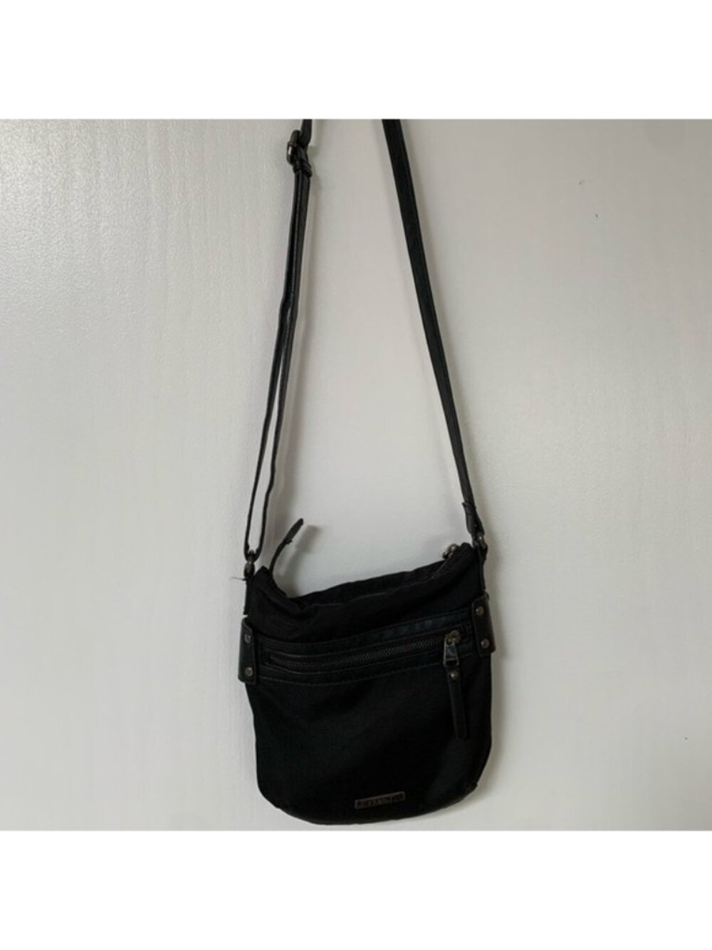 Esprit Black Crossbody Belt Bag with Zip Front